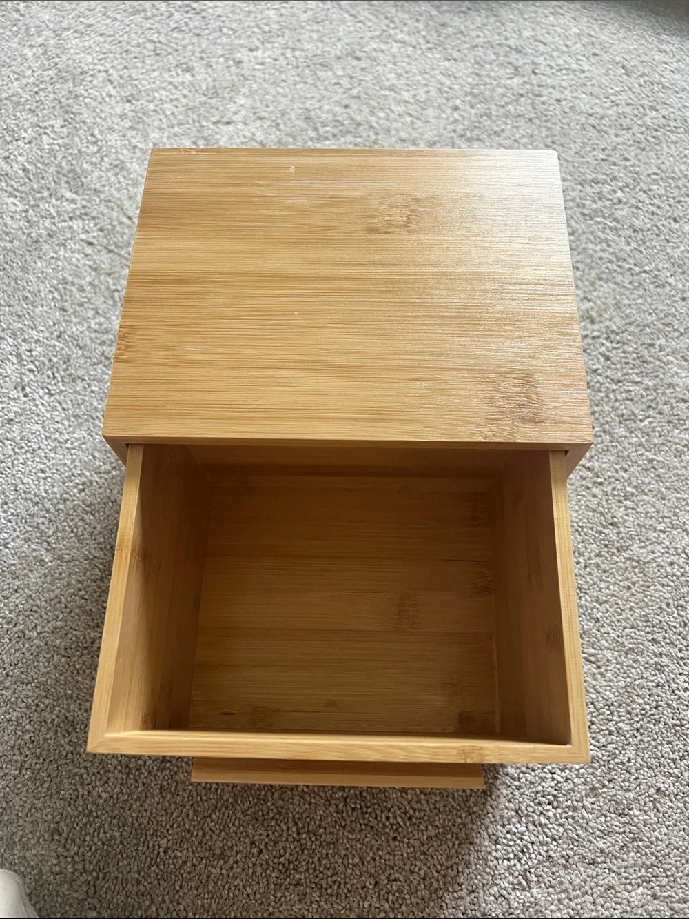 Clean Skin Club Bamboo Storage Box in Natural Brown